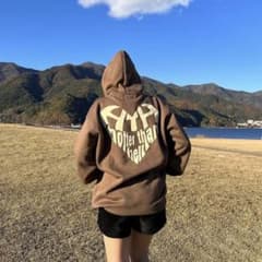 HTH HEART LOGO HOODIE ブラウン　Lのサムネイル
