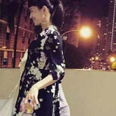 ザラ ZARA ブーケ柄ロングワンピースのサムネイル