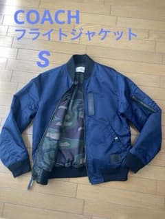 COACH コーチ MA1 フライトジャケット ネイビー/ カモフラ柄 - メルカリ