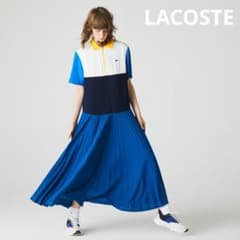 ラコステ　近年モデル　国内正規品　プリーツスカートポロシャツドレス　マキシ丈 ラコステ 近年モデル 国内正規品 プリーツスカートポロシャツドレス