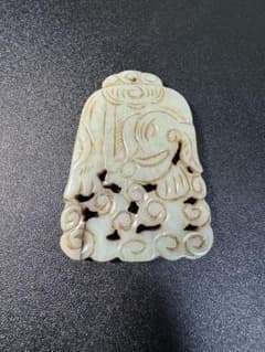 本玉 象 老玉 和田玉 清時代古玉中国古美術骨董 玉彫 根付 透かし彫