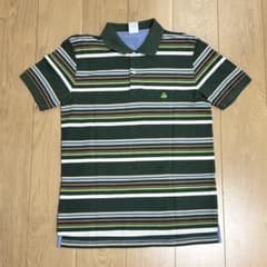 【90s】ブルックスブラザーズ　ポロシャツ　ボーダー　グリーン　美品のサムネイル