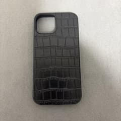 iPhone13 mini クロコ型押し ブラック ケースのサムネイル