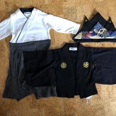 羽織 袴ロンパース 兜 セット 着画ありのサムネイル