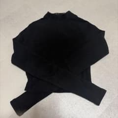 ハイネック 長袖ニット ブラックのサムネイル