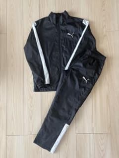PUMA ウィンドブレーカー 上下セット ブラック ホワイト S - メルカリ