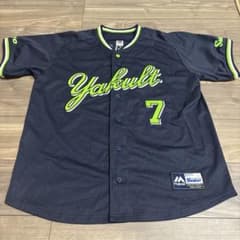 2枚セット　ヤクルト　長岡秀樹選手　背番号:7 ユニフォーム（ホーム&ビジター） 東京ヤクルトスワローズ 長岡秀樹選手 ビジターユニフォーム L