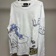 X-LARGE グラフィティロゴプリントロンT ブラック 秋服のサムネイル