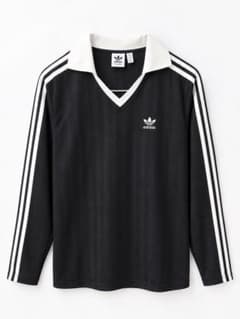 adidas トレフォイル 長袖 ポロシャツ ブラックのサムネイル
