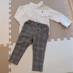 POLO Baby 長袖シャツ チェックパンツ セット 80-90cmのサムネイル