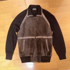 90s 00s Fine Award ニット切替 ジャケット ブラウンのサムネイル