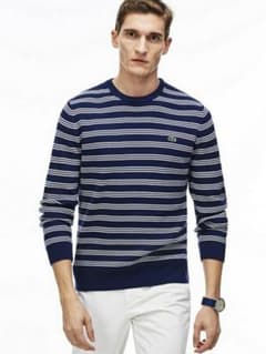 US Lサイズ ボーダープルオーバーニット LACOSTE ラコステ ニットのサムネイル