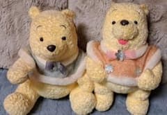 ★非売品★くまのプーさん★クリスマス★ラメ★レトロ★★セット★ぬいぐるみ★のサムネイル