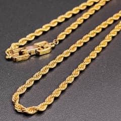 ジバンシィ ショートネックレス チョーカー風 ツイスト ロープ ゴールド 刻印