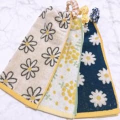 花 おりこうタオル タオルエプロン 3枚セット 花柄 ナチュラル 女の子