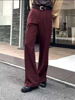 Chikashitsu + スラックス ワイドパンツ スラックス フレアパンツのサムネイル