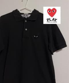 正規品】PLAY COMME des GARÇONS ポロシャツ ブラック M - メルカリ