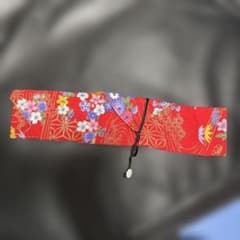 和柄 箸袋 箸巻き レッド 花柄のサムネイル