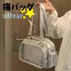 痛バッグ 小さめ 痛バ ミニ 推し活 シルバー ショルダーバックのサムネイル