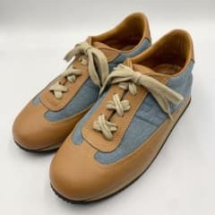 HERMES クイック ローカットスニーカー Hロゴ イタリア製 デニム
