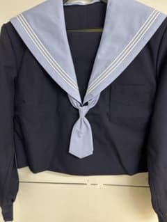 セーラー服 上着 紺色 ライトブルー襟 LLサイズ - メルカリ