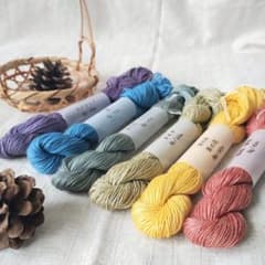 【草木染め】刺し子糸・綿20/4・6本セット③のサムネイル