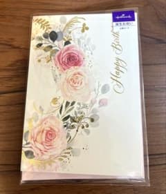 阪急　Hallmark 立体カード 誕生お祝い ローズ柄のサムネイル