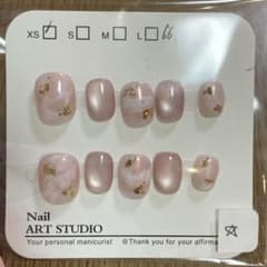 【まとめ買い値引き】ネイルチップ ニュアンス ピンク きれいめ オフィスのサムネイル