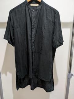 suzuki takayuki 半袖シャツ 黒 サイズ1 バンドカラー suzuki takayuki 半袖シャツ 黒 サイズ1 バンドカラー - メルカリ