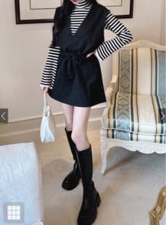 リボン付きVネックベスト　グレイル　GRLのサムネイル