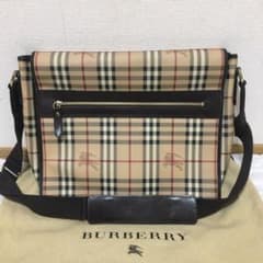 美品 バーバリー ショルダーバッグ ノバチェック シャドーホース PVC レザーのサムネイル