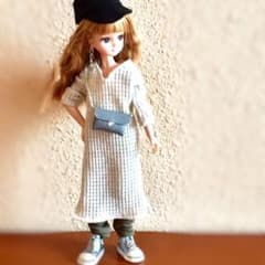 リカちゃん ブライス服 着せ替えお洋服セット ワッフルワンピースのサムネイル