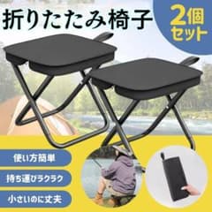 【2個セット】折りたたみ椅子 2個セット 軽量コンパクト アウトドアのサムネイル