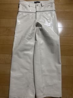 goar.archive クロコ レザー ホワイト L GOAR.ARCHIVE クロコレザー 白 ZIPPER PANTS CROC - メルカリ