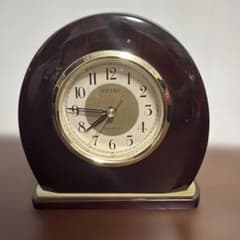 SEIKO 置時計 QK713Bクォーツ ダークブラウン动作品!のサムネイル