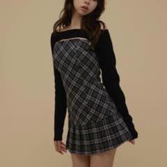 ANDMARY Selena check mini dress - メルカリ