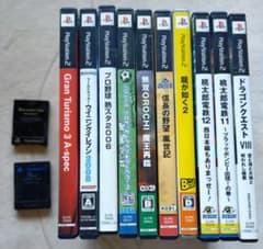 PS2 ソフト 10本 メモリーカード2枚セット まとめ売り - メルカリ