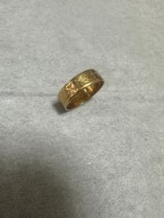 K18 彫刻入り リング 12号のサムネイル