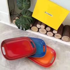 ル・クルーゼ 陶器皿 長方形大皿3枚セット - メルカリ