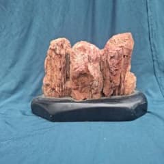 天然石 盆石 鑑賞石 山形石 台座付き - メルカリ