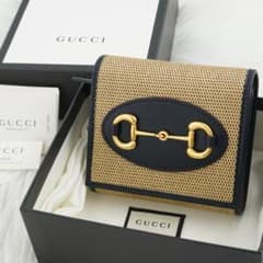 新品未使用品 箱付き GUCCI グッチ 二つ折り財布 ホースビット 