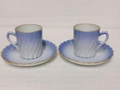 ノルウェー王室御用達Porsgrundカップ＋ソーサー2客セット 