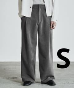 【WYM】DOUBLE CLOTH DEEP TUCK SLACKS グレーのサムネイル