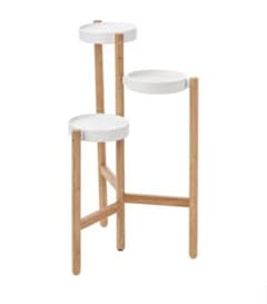 IKEA イケアSATSUMAS サッツマス プラントスタンド, 竹/ホワイトのサムネイル