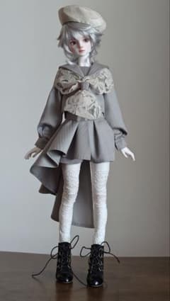白*ん様 ドール用　衣装(フィッシュテール パンツVer.)　1/4サイズ　ハン 白*ん様 ドール用 衣装(フィッシュテール パンツVer.) 1/4サイズ ハン
