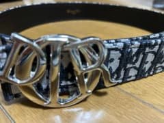 Christian Dior ロゴベルト ブラック/ホワイトのサムネイル