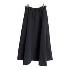 無印良品　コットンロングスカート　黒のサムネイル