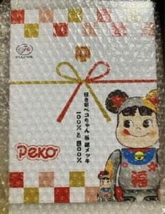 BE@RBRICK 招き猫 ペコちゃん 福 銀メッキ 100% & 400%のサムネイル