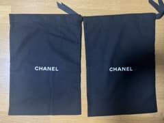 【未使用】CHANEL 保存袋(シューズ)38袋セット CHANEL シャネル シューズ保存袋シューズバッグ 2枚セット ブラック