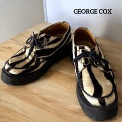 E COX ハラコ ゼブラ ラバーソール UK7 GEORGE COX ハラコ ゼブラ ラバーソール UK7 - メルカリ
